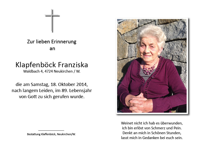 Franziska  Klapfenböck