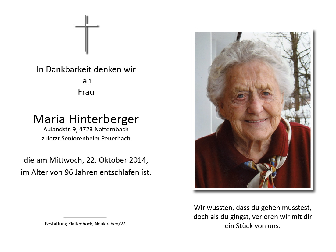 Maria  Hinterberger