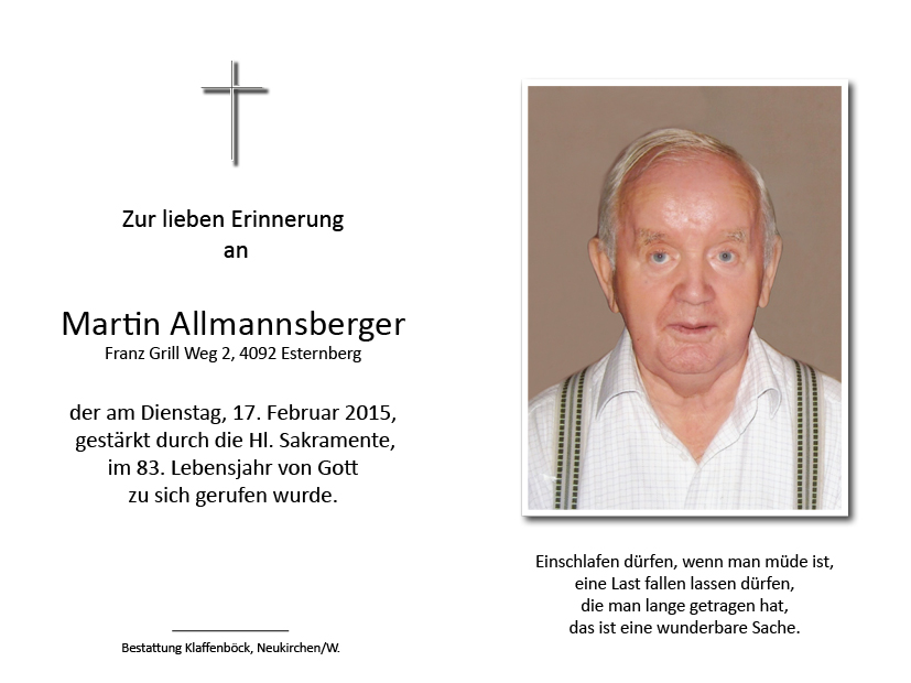 Martin  Allmannsberger