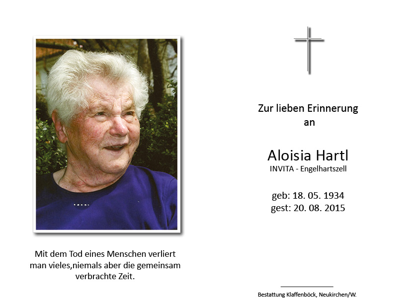 Aloisia  Hartl
