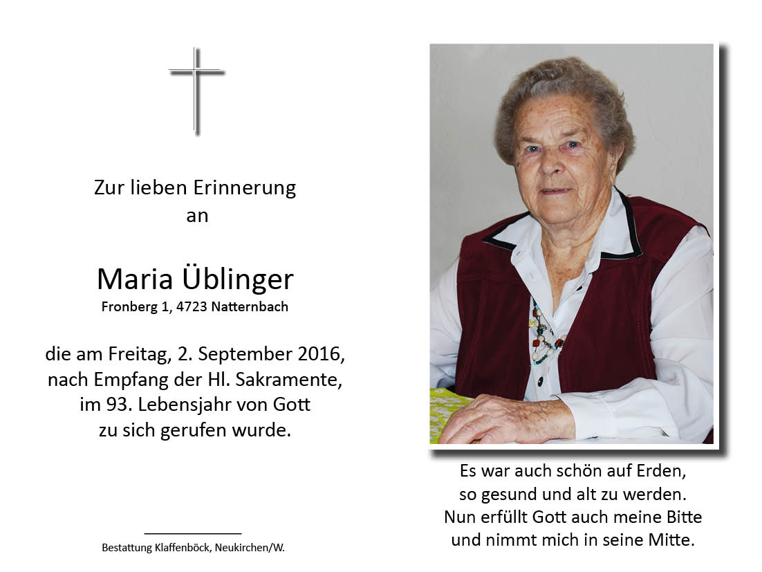 Maria  Ãœblinger