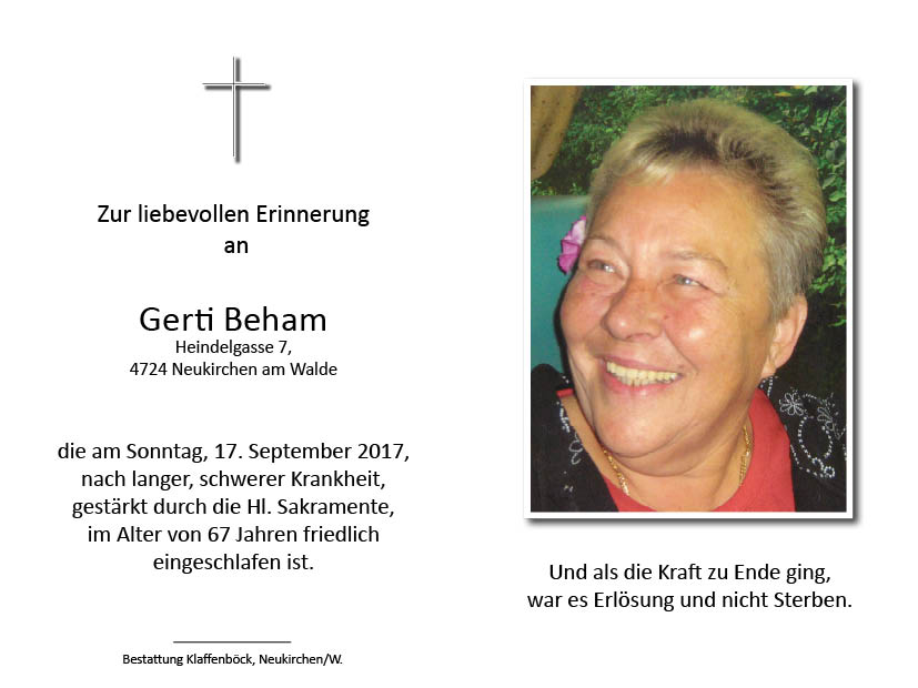 Gertraud  Beham