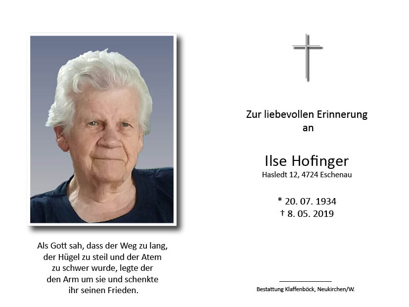 Ilse  Hofinger