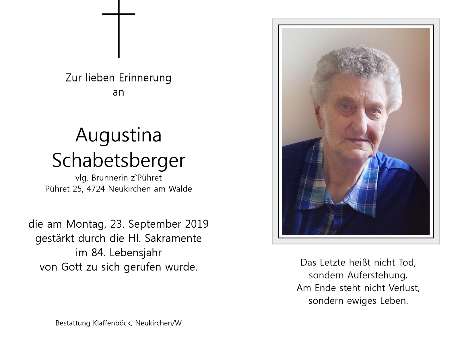 Augustina  Schabetsberger