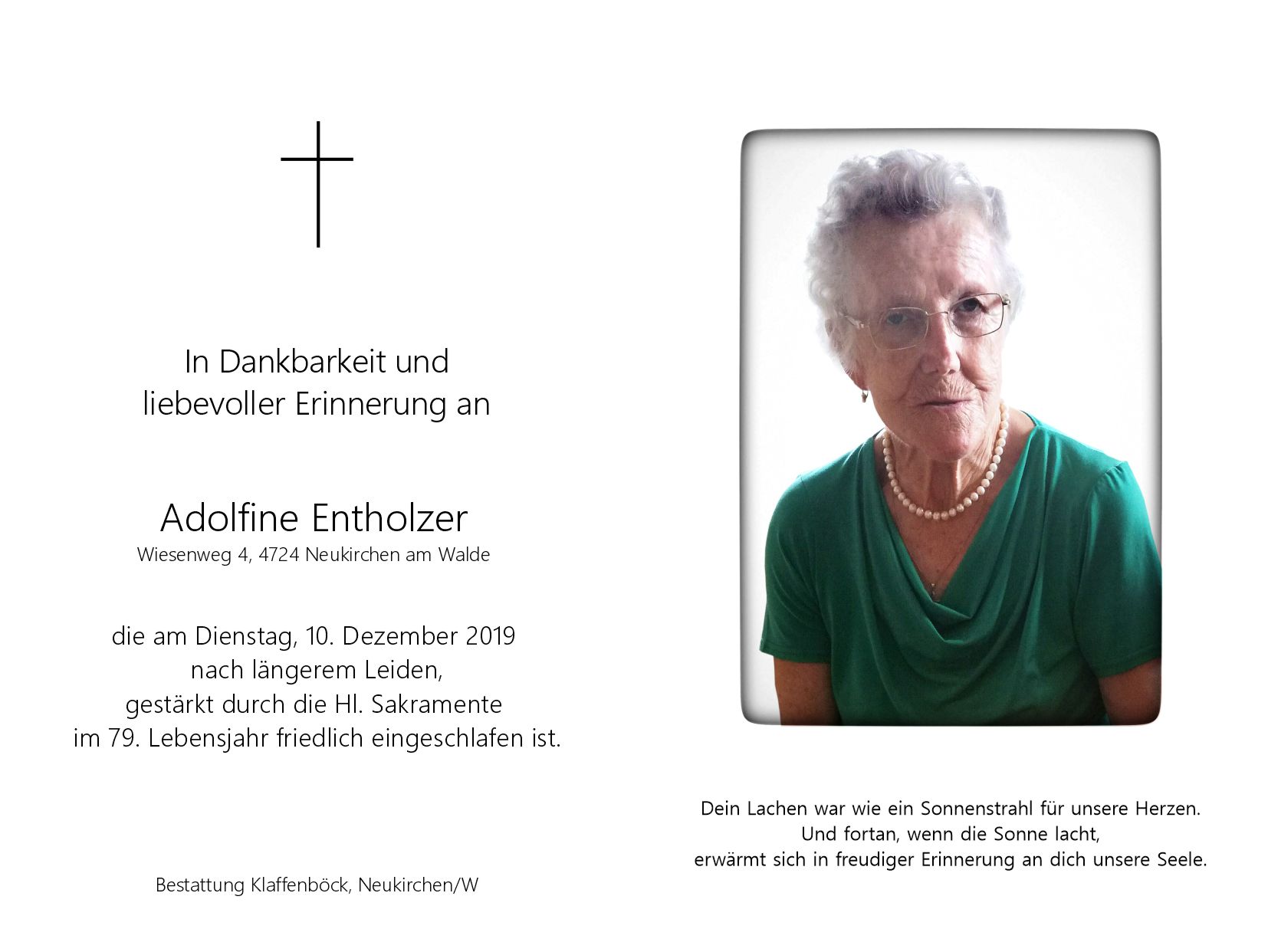 Adolfine Entholzer