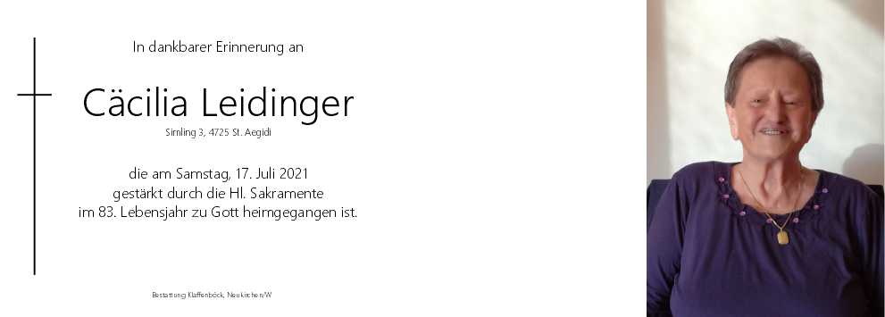 Cäcilia  Leidinger