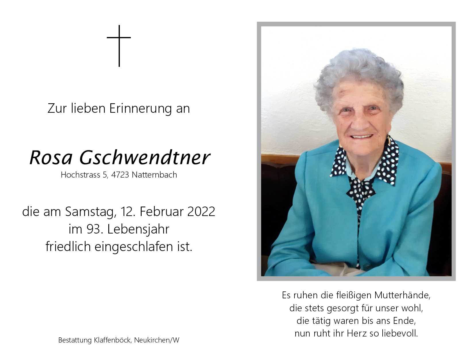 Rosa  Gschwendtner