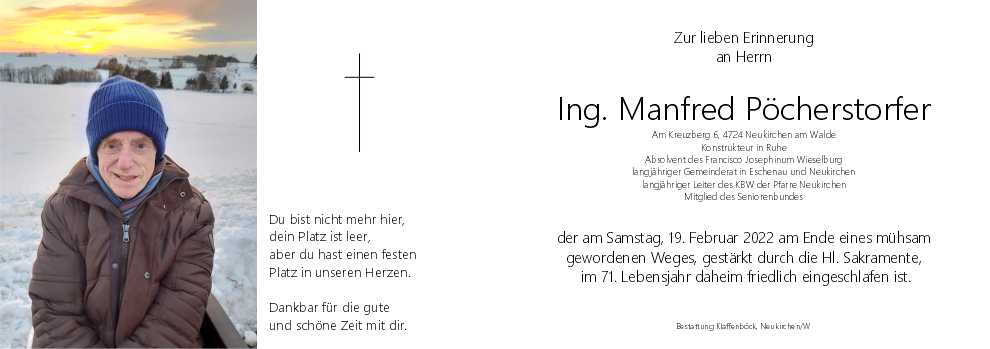 Ing. Manfred  Pöcherstorfer