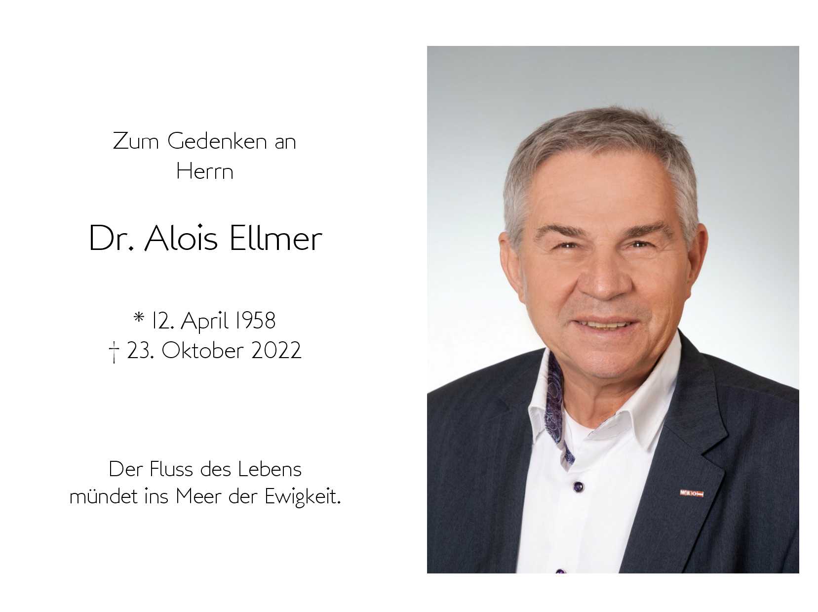 Dr. Alois Ellmer