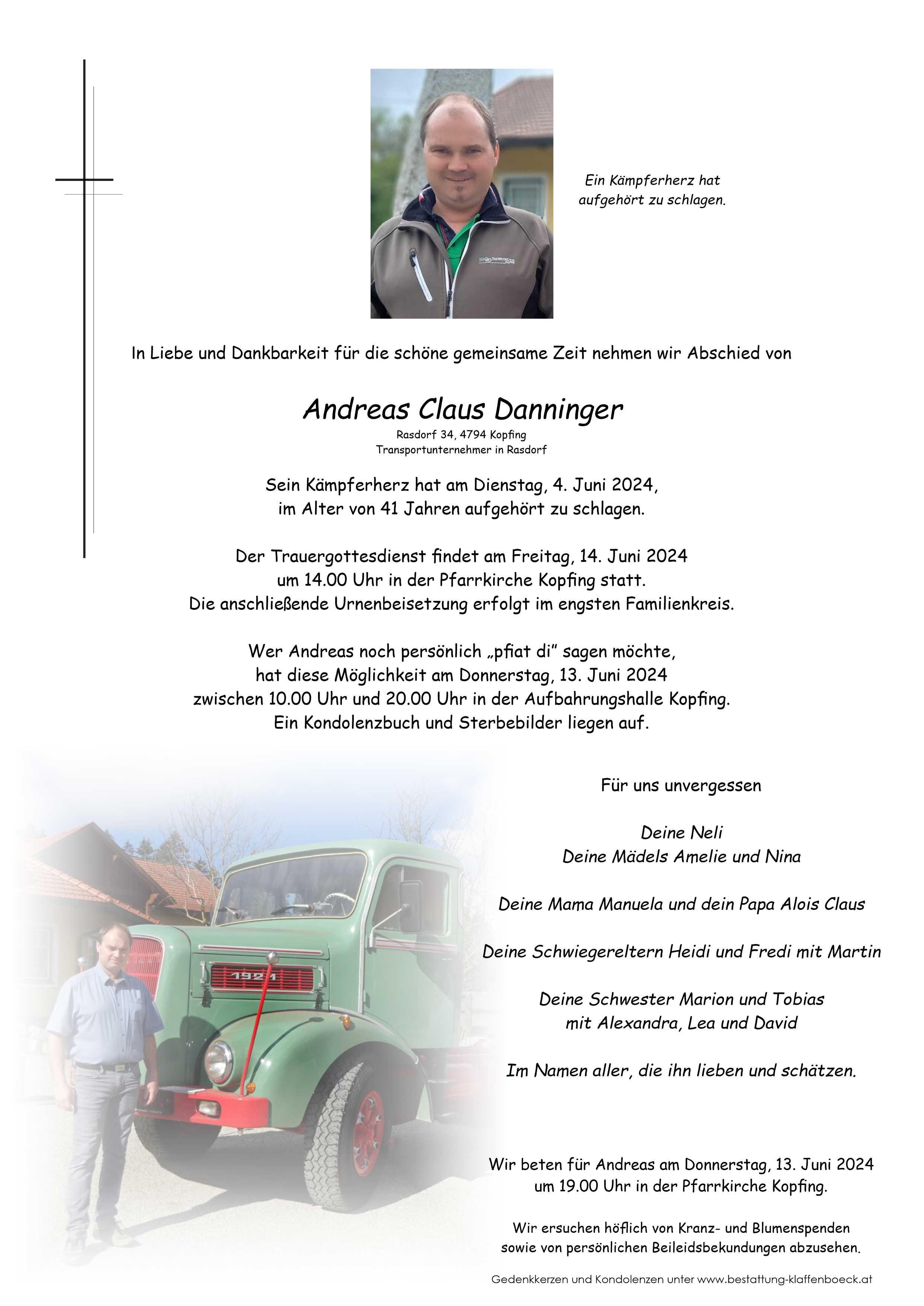 Andreas Claus  Danninger